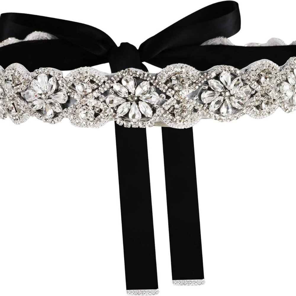 Handmade Wedding Belt Bridal Belts and Sashes Crystal Rhinestone Ribbon Belt for